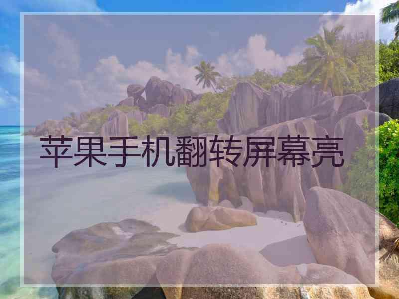 苹果手机翻转屏幕亮