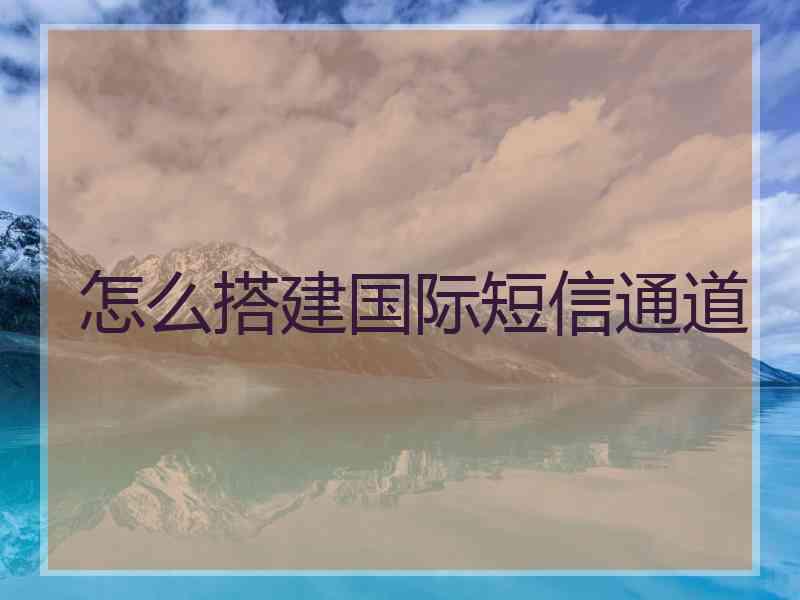 怎么搭建国际短信通道