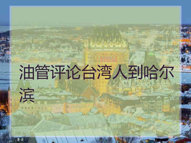 油管评论台湾人到哈尔滨