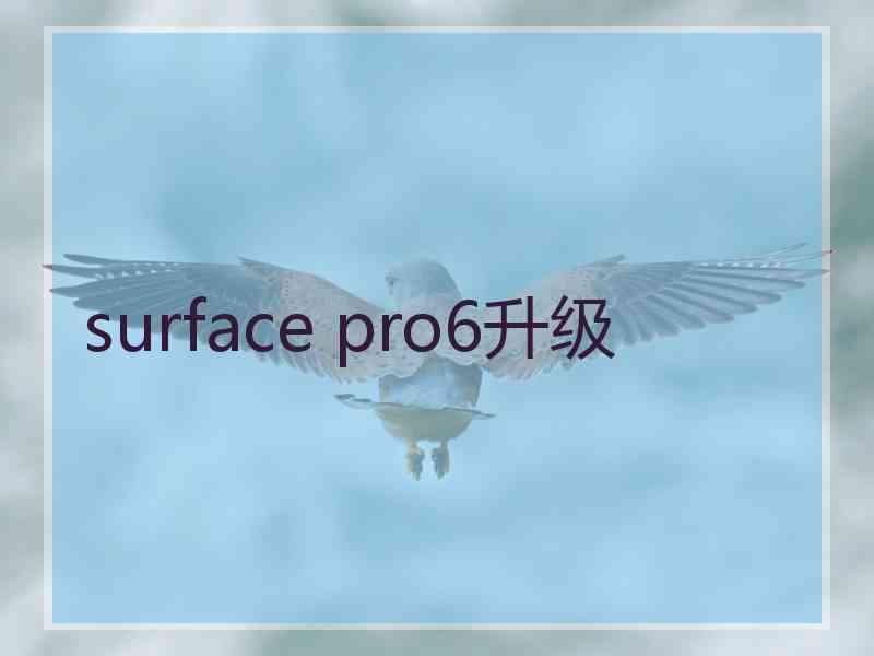 surface pro6升级