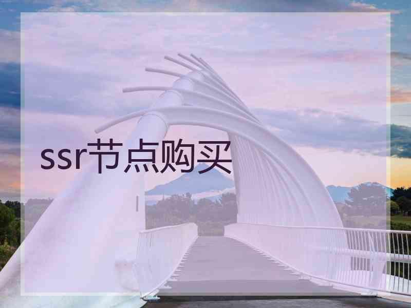 ssr节点购买