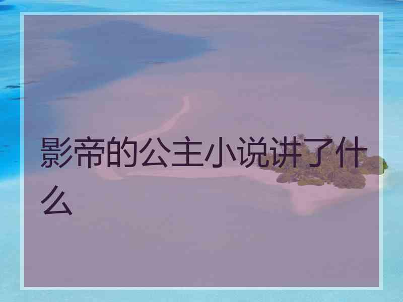 影帝的公主小说讲了什么