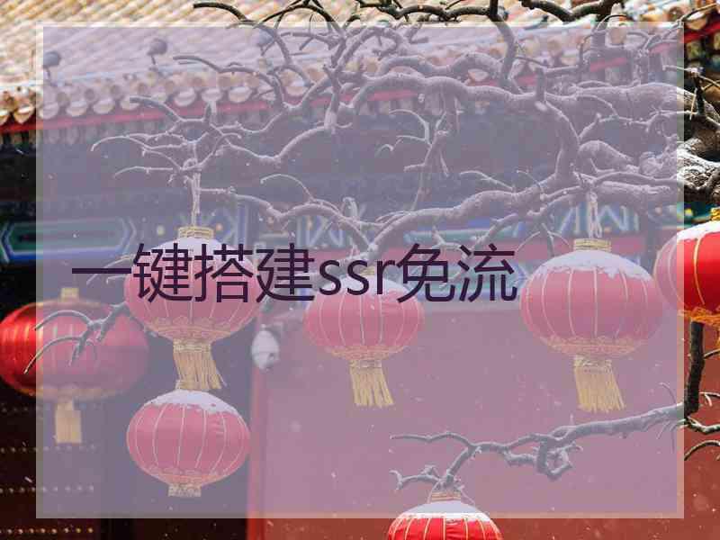 一键搭建ssr免流