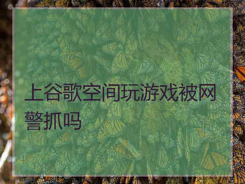 上谷歌空间玩游戏被网警抓吗