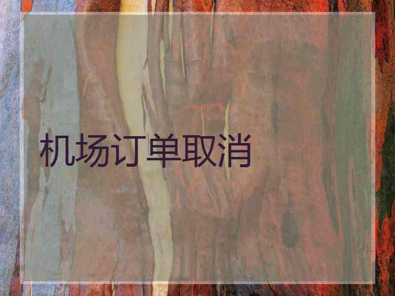 机场订单取消