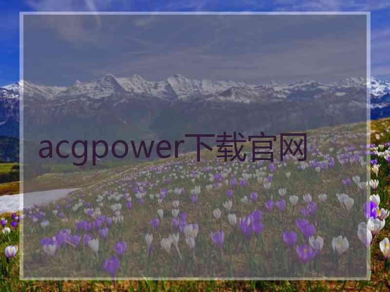 acgpower下载官网