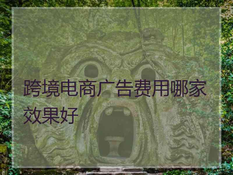 跨境电商广告费用哪家效果好