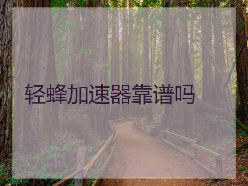 轻蜂加速器靠谱吗