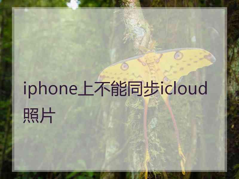iphone上不能同步icloud照片