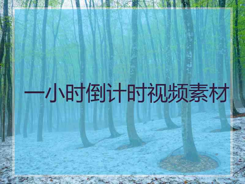 一小时倒计时视频素材