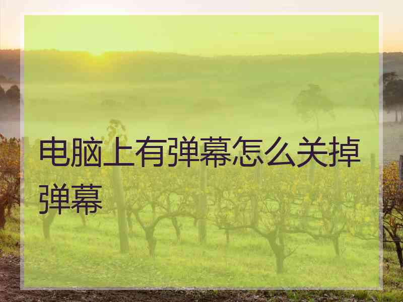 电脑上有弹幕怎么关掉弹幕