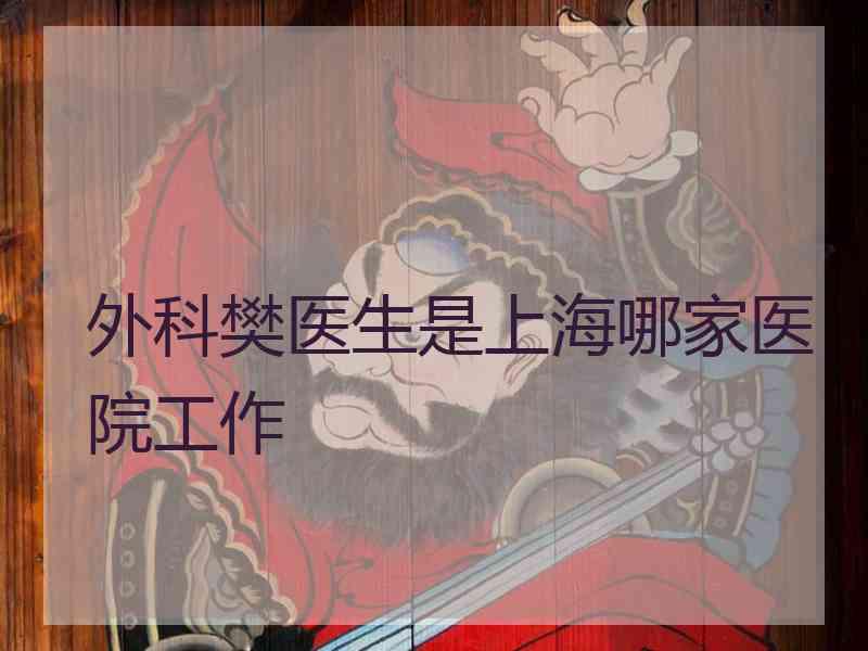 外科樊医生是上海哪家医院工作