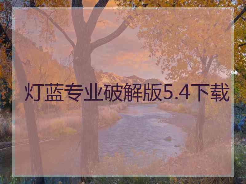 灯蓝专业破解版5.4下载