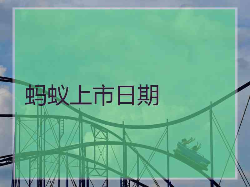 蚂蚁上市日期