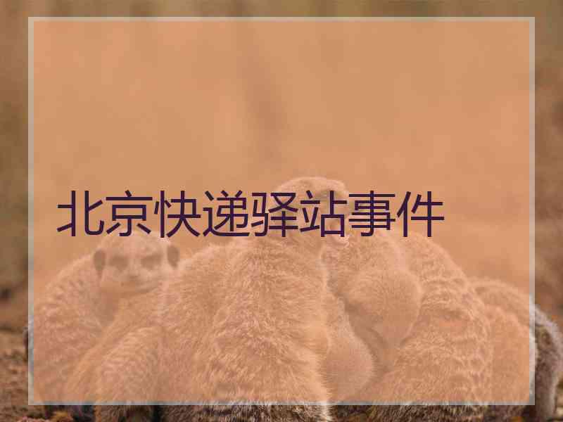 北京快递驿站事件