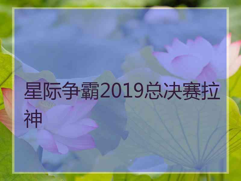 星际争霸2019总决赛拉神