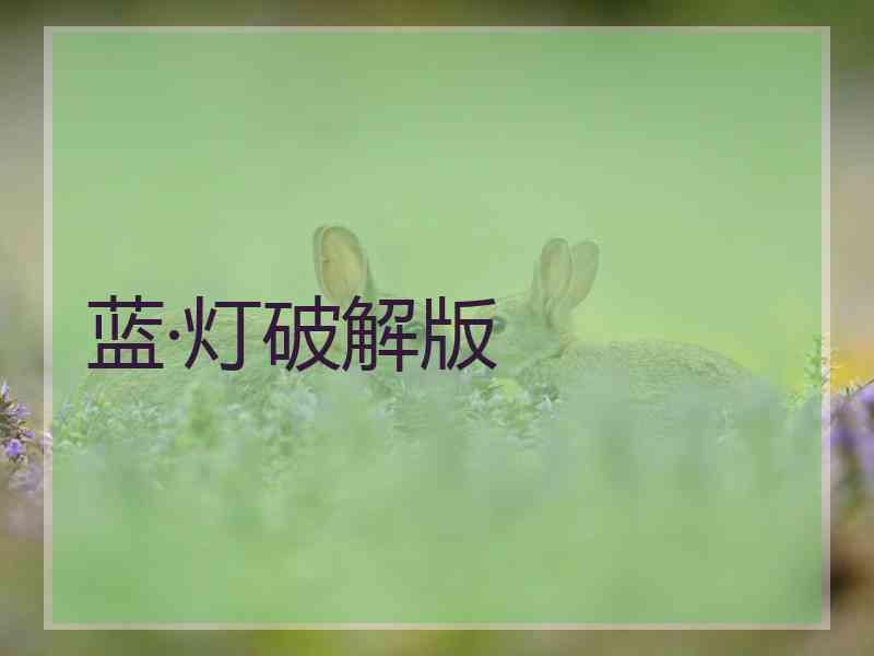 蓝·灯破解版