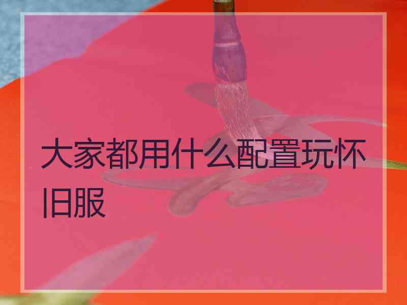 大家都用什么配置玩怀旧服