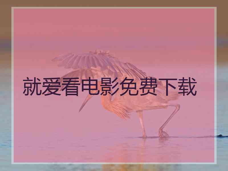 就爱看电影免费下载