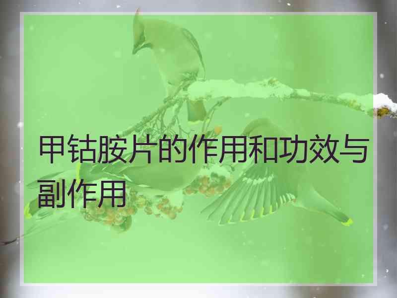 甲钴胺片的作用和功效与副作用