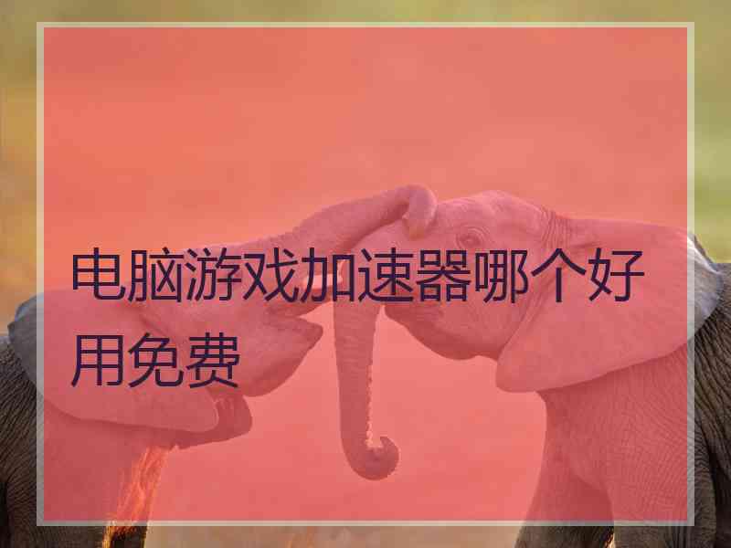 电脑游戏加速器哪个好用免费