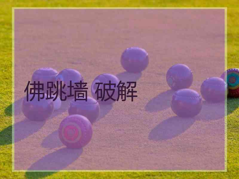 佛跳墙 破解