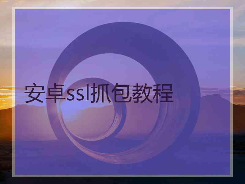安卓ssl抓包教程