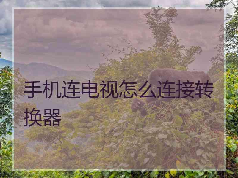 手机连电视怎么连接转换器