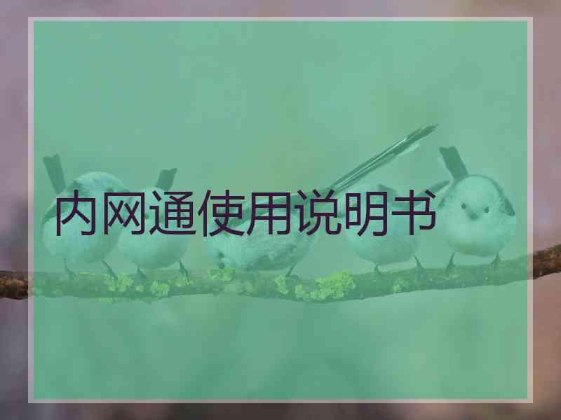 内网通使用说明书