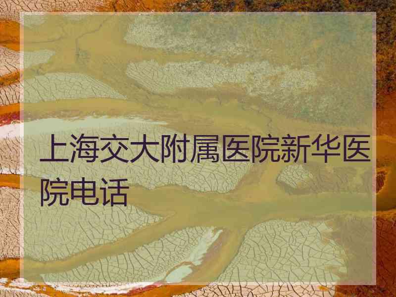 上海交大附属医院新华医院电话