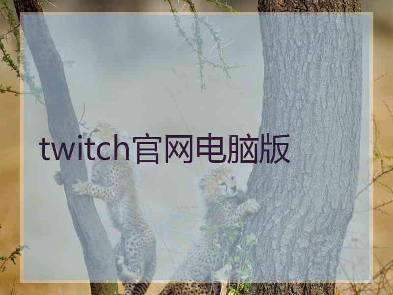 twitch官网电脑版