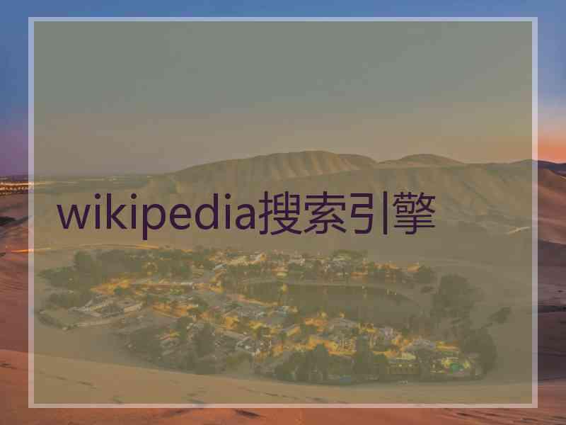 wikipedia搜索引擎