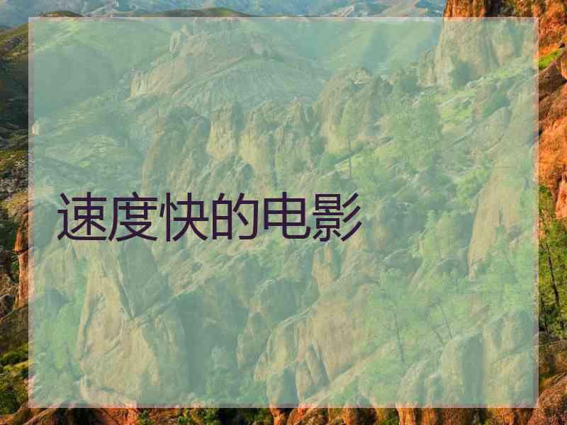 速度快的电影
