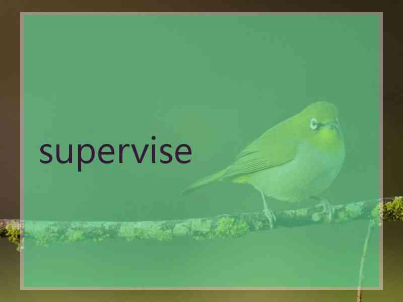 supervise