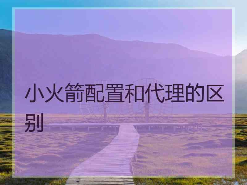 小火箭配置和代理的区别