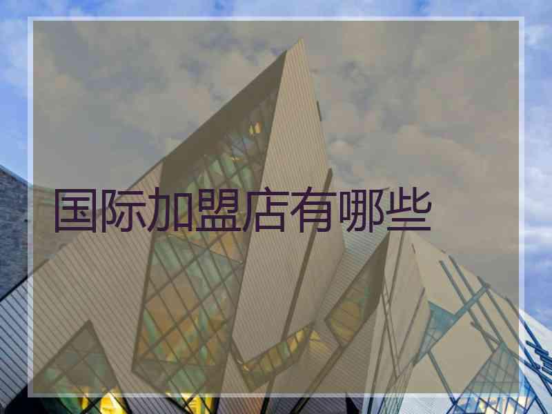 国际加盟店有哪些
