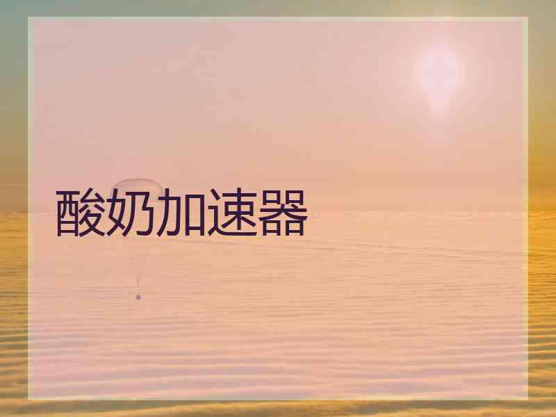 酸奶加速器