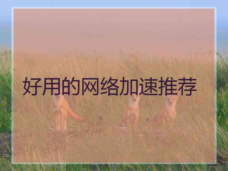 好用的网络加速推荐