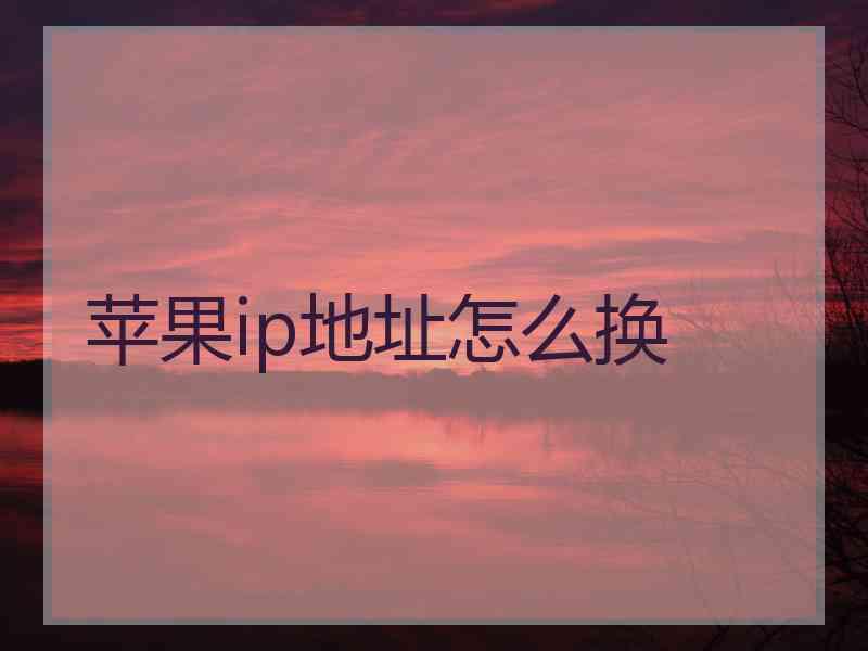 苹果ip地址怎么换
