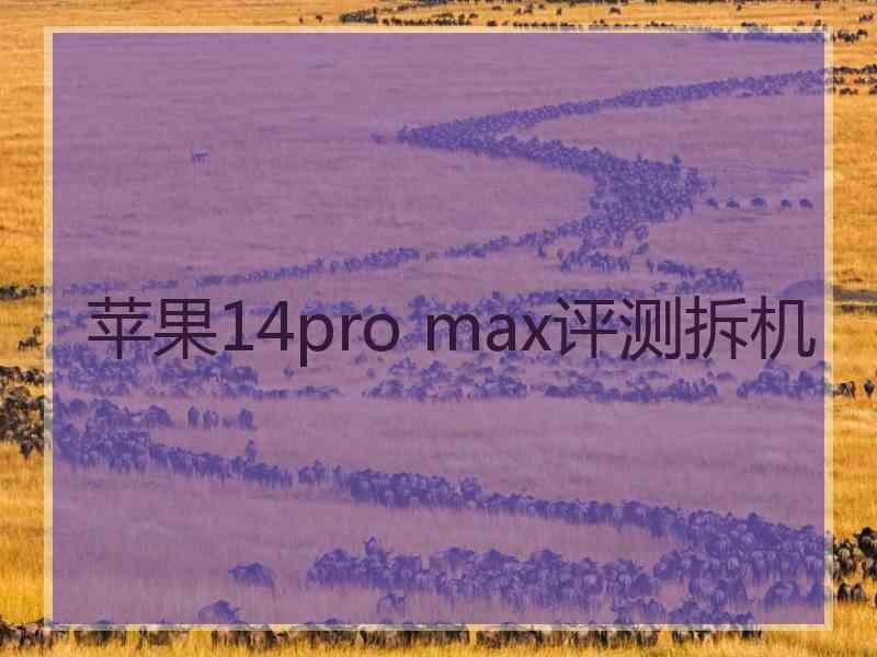苹果14pro max评测拆机