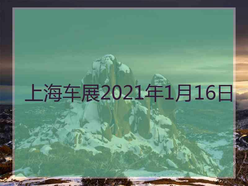 上海车展2021年1月16日