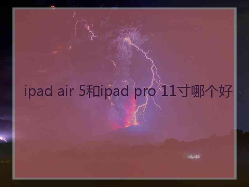 ipad air 5和ipad pro 11寸哪个好