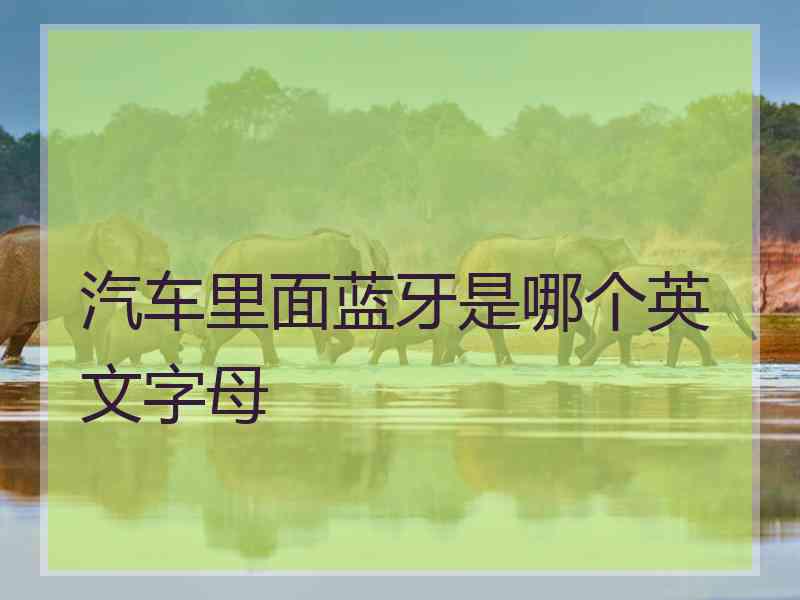 汽车里面蓝牙是哪个英文字母