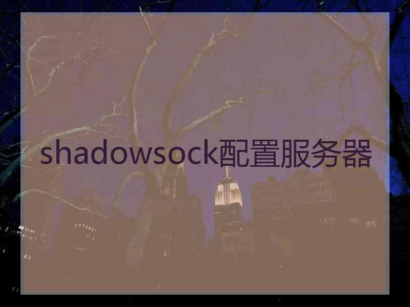 shadowsock配置服务器