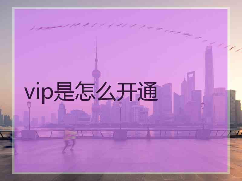 vip是怎么开通