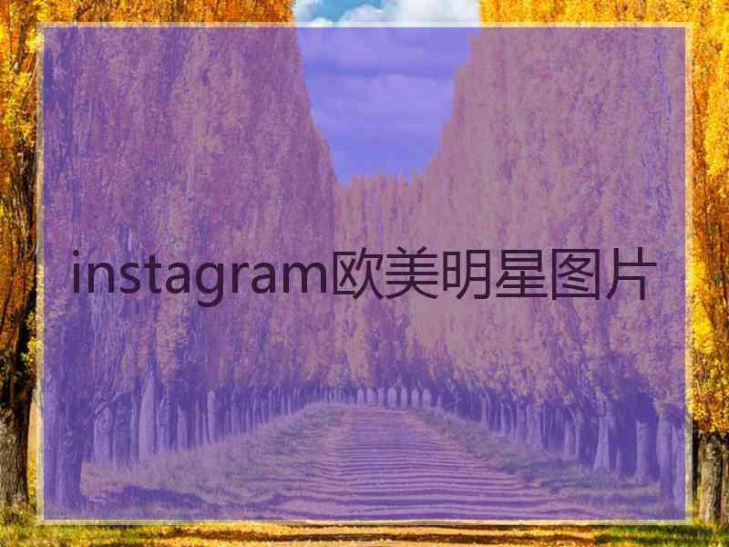 instagram欧美明星图片