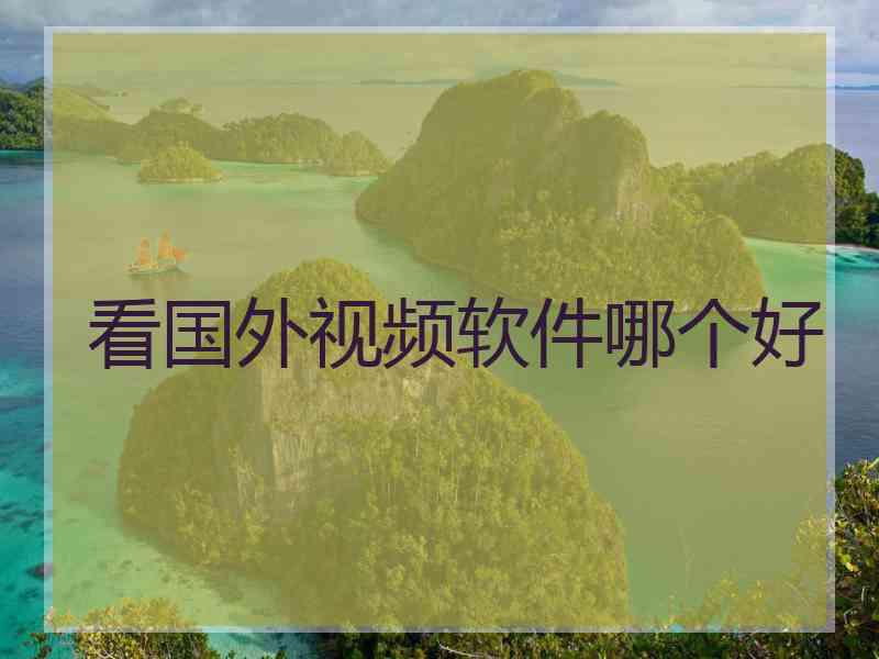 看国外视频软件哪个好