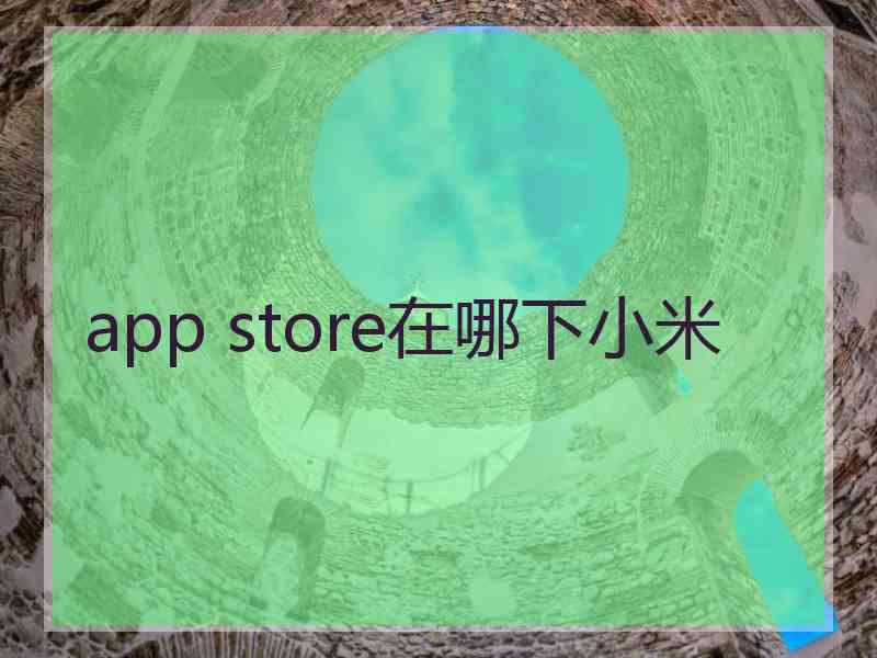 app store在哪下小米