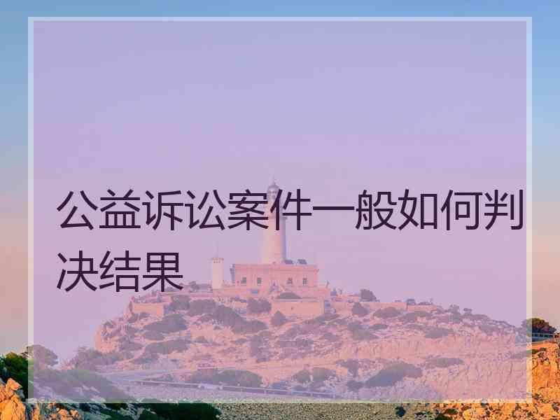 公益诉讼案件一般如何判决结果