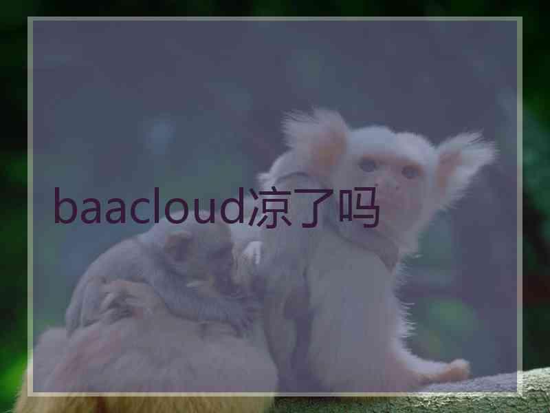 baacloud凉了吗